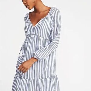 Old Navy Striped Blue and White Dress